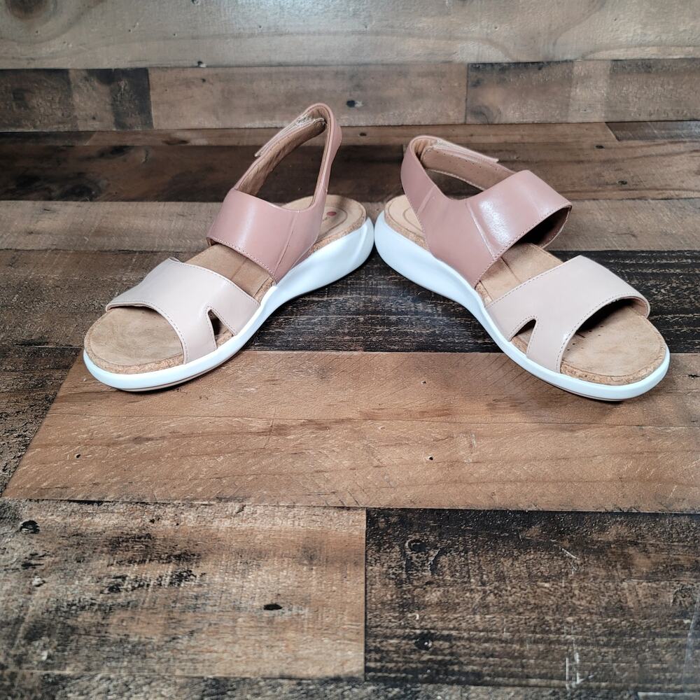 Unstructured By Clarks Un Bali Sling Sandals ,Rose Combination,9M